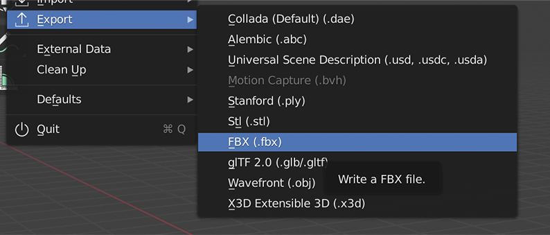 export as fbx 1