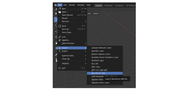 import model to blender 1
